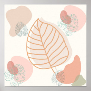 Minimal Vintage Leaf Poster