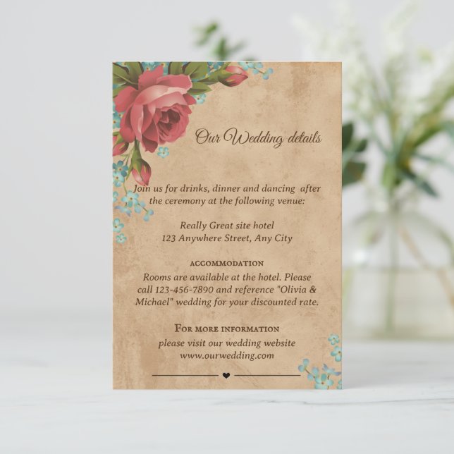 Minimal Vintage Paper Craft Enclosure Card (Standing Front)
