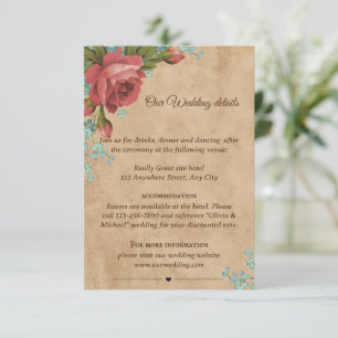 Minimal Vintage Paper Craft Enclosure Card
