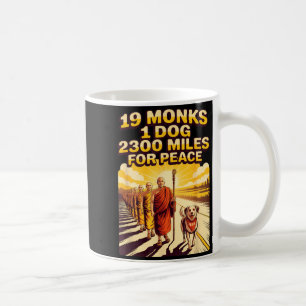 Minimal Walk For Peace Buddhist Monks Coffee Mug