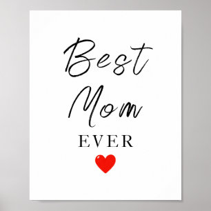 Minimal Wall Art Poster best mum ever