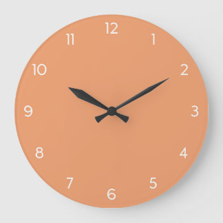 Minimal Wall Clock - Coral Peach