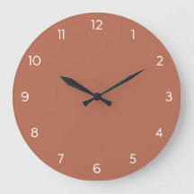 Minimal Wall Clock - Earthy Warm Terracotta