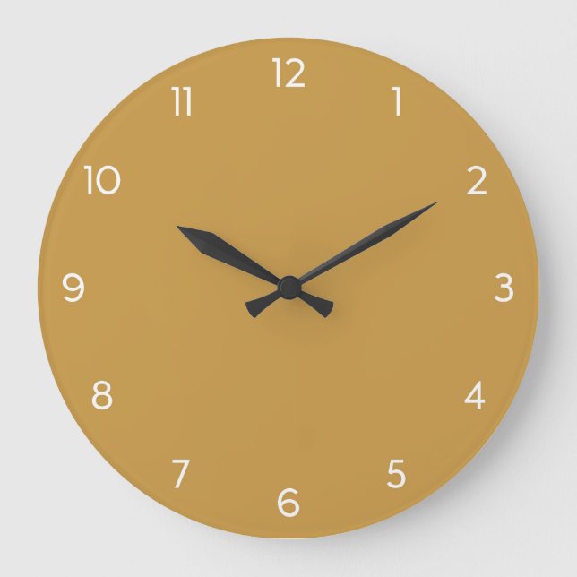 Minimal Wall Clock - Mustard Yellow (Front)