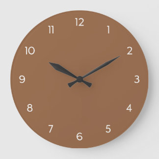 Minimal Wall Clock - Warm Brown