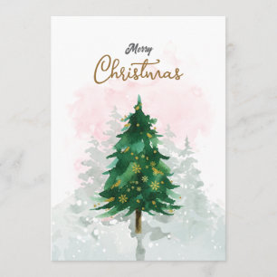 Minimal Watercolor Christmas Card