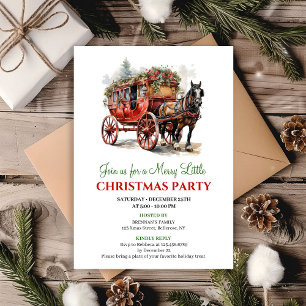 Minimal watercolor holiday scene invitation