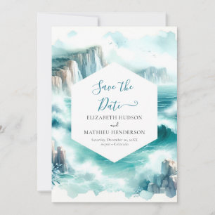 Minimal Watercolor Nautical Wedding Save The Date