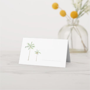 Minimal Watercolour Palm Tree Place Card