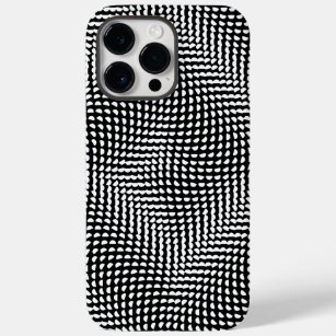 Minimal Wavy Black and White Optical Illusion Case-Mate iPhone 14 Pro Max Case