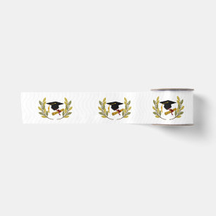 Minimal Wavy Line Graduation Satin Ribbon
