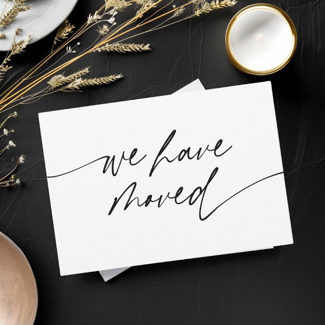 Minimal We Have Moved Elegant Script Announcement (Creator Uploaded)