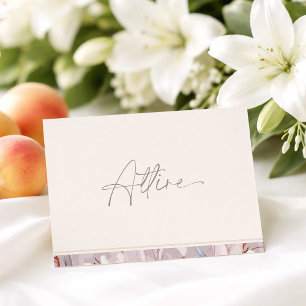 Minimal Wedding Attire Color Palette Card