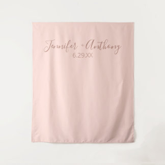 Minimal Wedding Backdrop Personalised  Tapestry