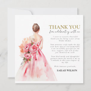 Minimal Wedding Bridal Shower Thank You  Invitation