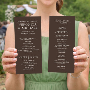 Minimal Wedding Ceremony Program Template