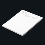 Minimal Wedding Couple Name Monogram Notepad<br><div class="desc">Minimal monogram notepad featuring a classic couple name monogram for a clean, timeless desk essential. Add your names and last name to create personalized notes for daily reminders, quick messages, lists, perfect for established couples and any household who loves simple paper details that feel polished and easy to use every...</div>