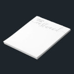 Minimal Wedding Couple Name Monogram Notepad<br><div class="desc">Minimal monogram notepad featuring a classic couple name monogram for a clean, timeless desk essential. Add your names and last name to create personalized notes for daily reminders, quick messages, lists, perfect for established couples and any household who loves simple paper details that feel polished and easy to use every...</div>