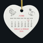 Minimal Wedding Date Married  2024  Ceramic Ornament<br><div class="desc">Minimal Wedding Date Married 2024 Ceramic Ornament. Matching items available.</div>