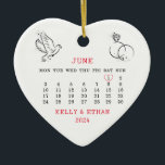 Minimal Wedding Date Married  2024  Ceramic Ornament<br><div class="desc">Minimal Wedding Date Married 2024 Ceramic Ornament. Matching items available.</div>