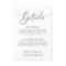 Minimal Wedding Details  Enclosure Card