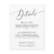 Minimal Wedding Details  Enclosure Card