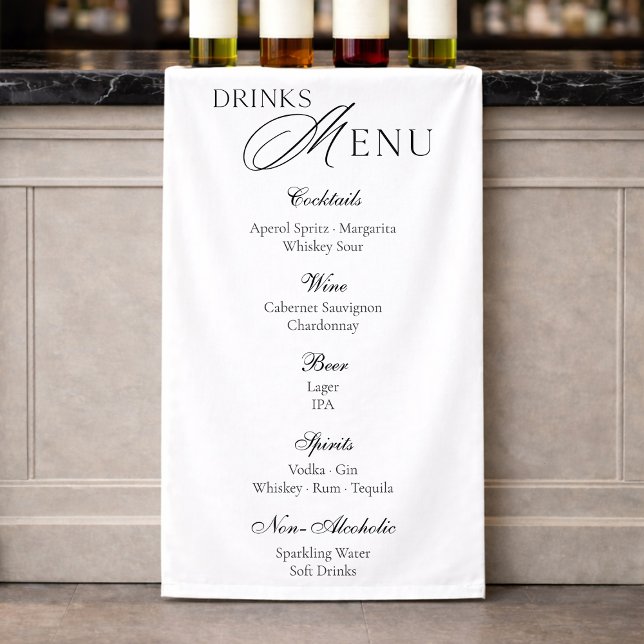 Minimal Wedding Drinks Menu Banner (Creator Uploaded)