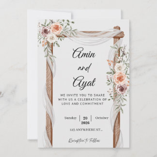Minimal Wedding Invitation Template | Classic Scr