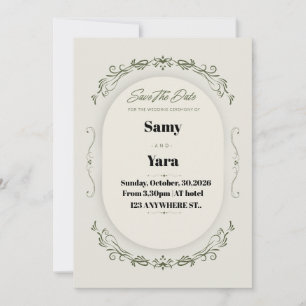 Minimal Wedding Invitation Template   Classic Scri