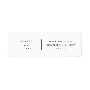 Minimal Wedding Return Address Labels Stickers 