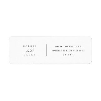 Minimal Wedding Return Address Labels Stickers