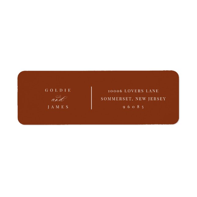 Minimal Wedding Return Address Labels Stickers  (Front)