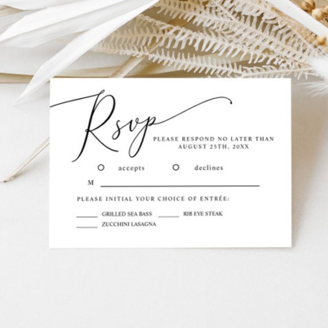 Minimal Wedding RSVP Card (Creator Uploaded)