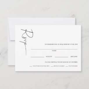 Minimal Wedding Rsvp Card