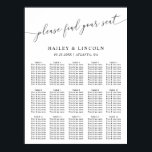 Minimal Wedding Seating Chart<br><div class="desc">Help your guests find their table with this minimal and simple seating chart! Features modern script text at the top that says "please find your seat."</div>