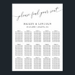 Minimal Wedding Seating Chart<br><div class="desc">Help your guests find their table with this minimal and simple seating chart! Features modern script text at the top that says "please find your seat."</div>