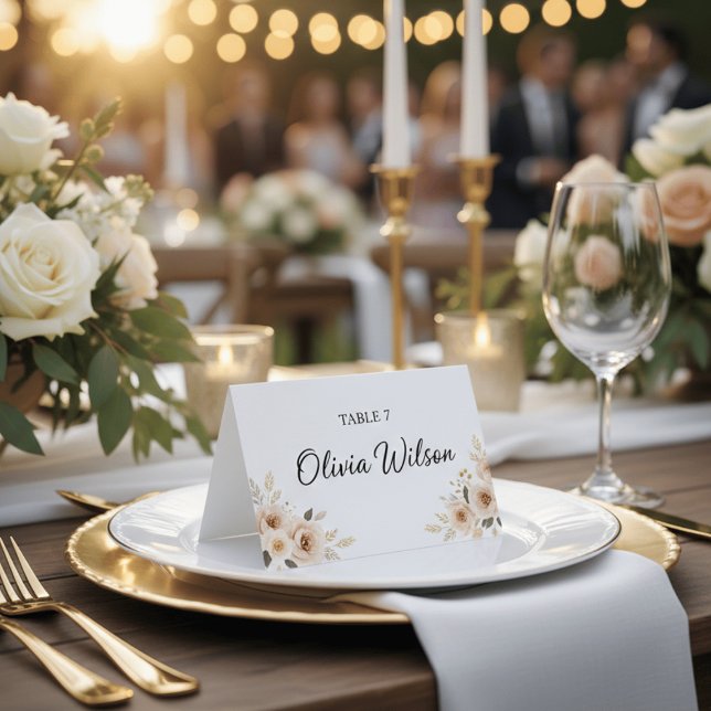 Minimal Wedding Table Number Place Card (Creator Uploaded)