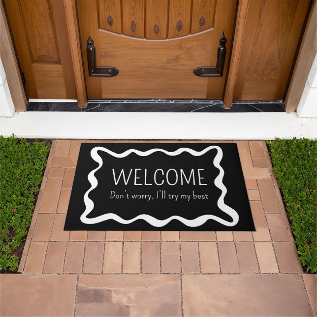 Minimal Welcome Funny Introvert Doormat (Outdoor)