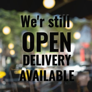 Minimal We're Still Open Black