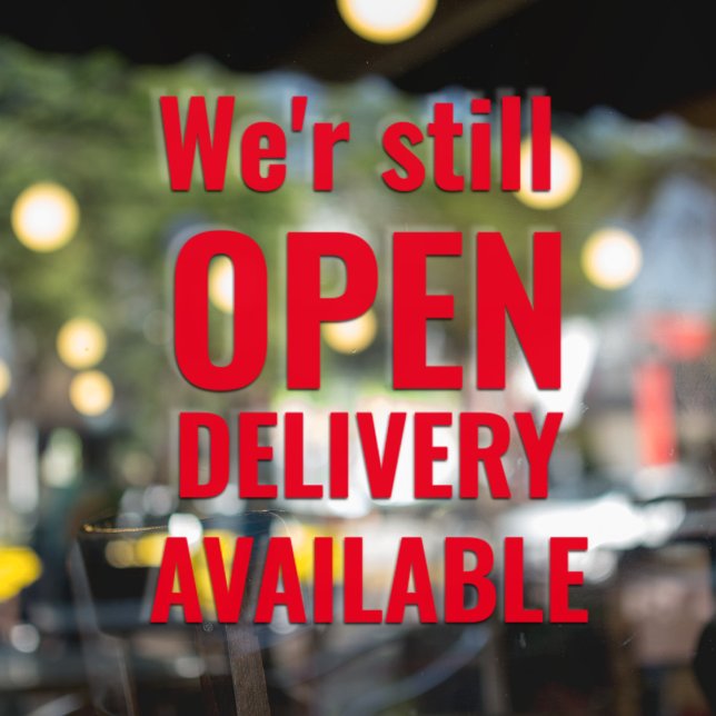 Minimal We're Still Open Red (Creator Uploaded)