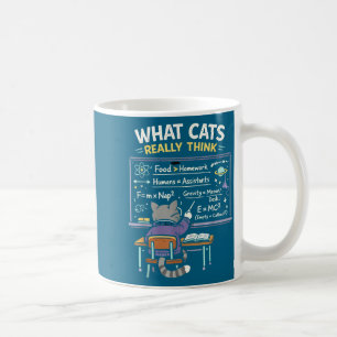Minimal What Cats Really Think Physics Coffee Mug