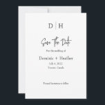 Minimal White and Black Photo Save The Date<br><div class="desc">Made for you!</div>