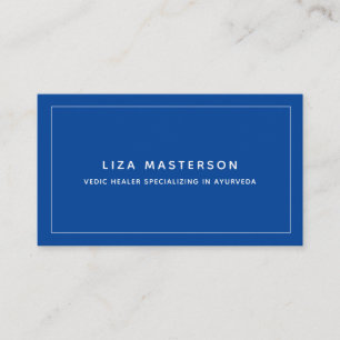 Minimal White Blue Healer Alternative Medicine Business Card