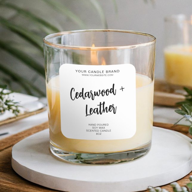 Minimal White Modern Candle Product Label (Creator Uploaded)