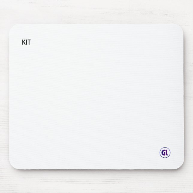 Minimal white mouse pads & desk mats (Front)