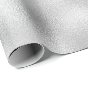 Minimal White Pearly Grey Silver Urban Glass Wrapping Paper