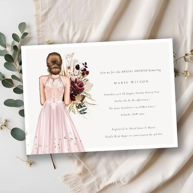 Minimal White Wedding Gown Bridal Shower Invite (Creator Uploaded)
