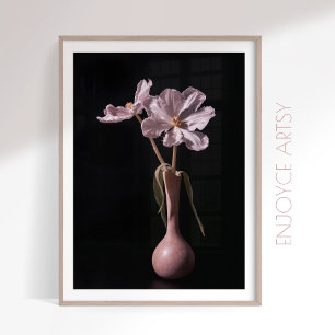 Minimal wild tulip still life wall art print
