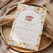 Minimal Wildflower Frame Graduation