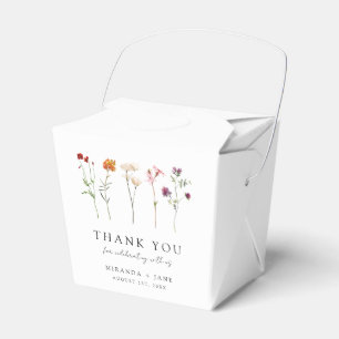 Minimal Wildflower Lesbian Pride Floral Wedding Favour Box
